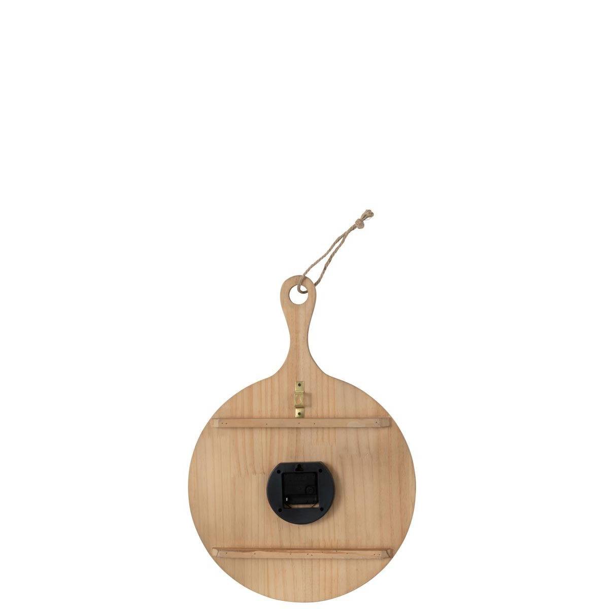J-Line - Horloge Murale en Bois "Planche" 57cm Naturel - Image 2