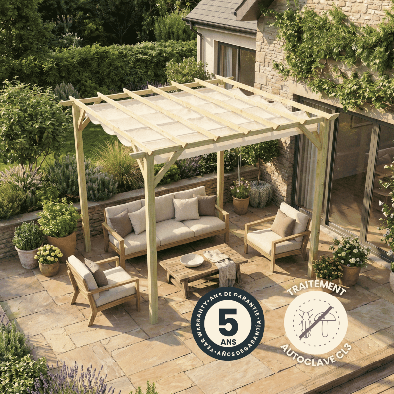Cerland - PERGOLA BOIS 2,47X3X3M - Image 3