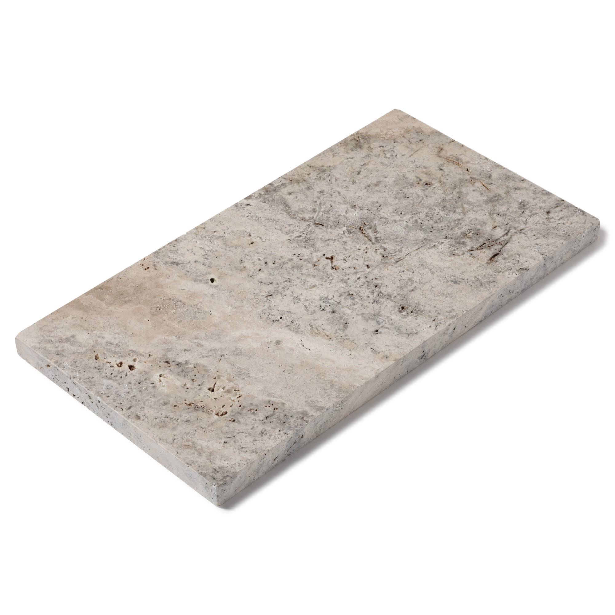 RO'MA Nature - Pas japonais Rectangle Travertin Gris Silver 61x33x3 cm (à l'unité) - RO'MA NATURE - Image 2