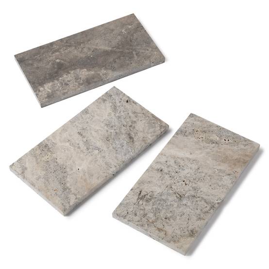 RO'MA Nature - Pas japonais Rectangle Travertin Gris Silver 61x33x3 cm (à l'unité) - RO'MA NATURE - Image 4