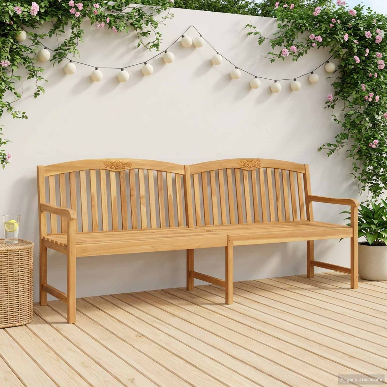 PANGIVO - Banc de jardin bois de teck naturel 228 x 60 x 90 cm - PANGIVO - Image 1
