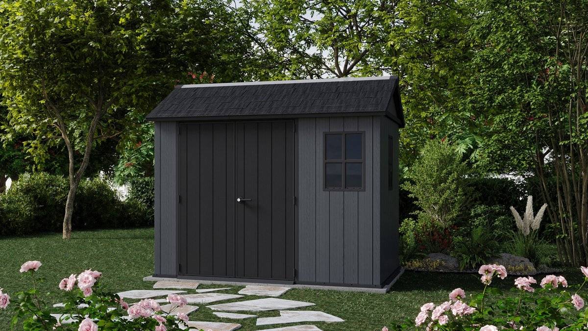 Keter - Abri de jardin Newton Plus 975 - 5,7 m² - Gris Aspect bois- KETER - Image 3