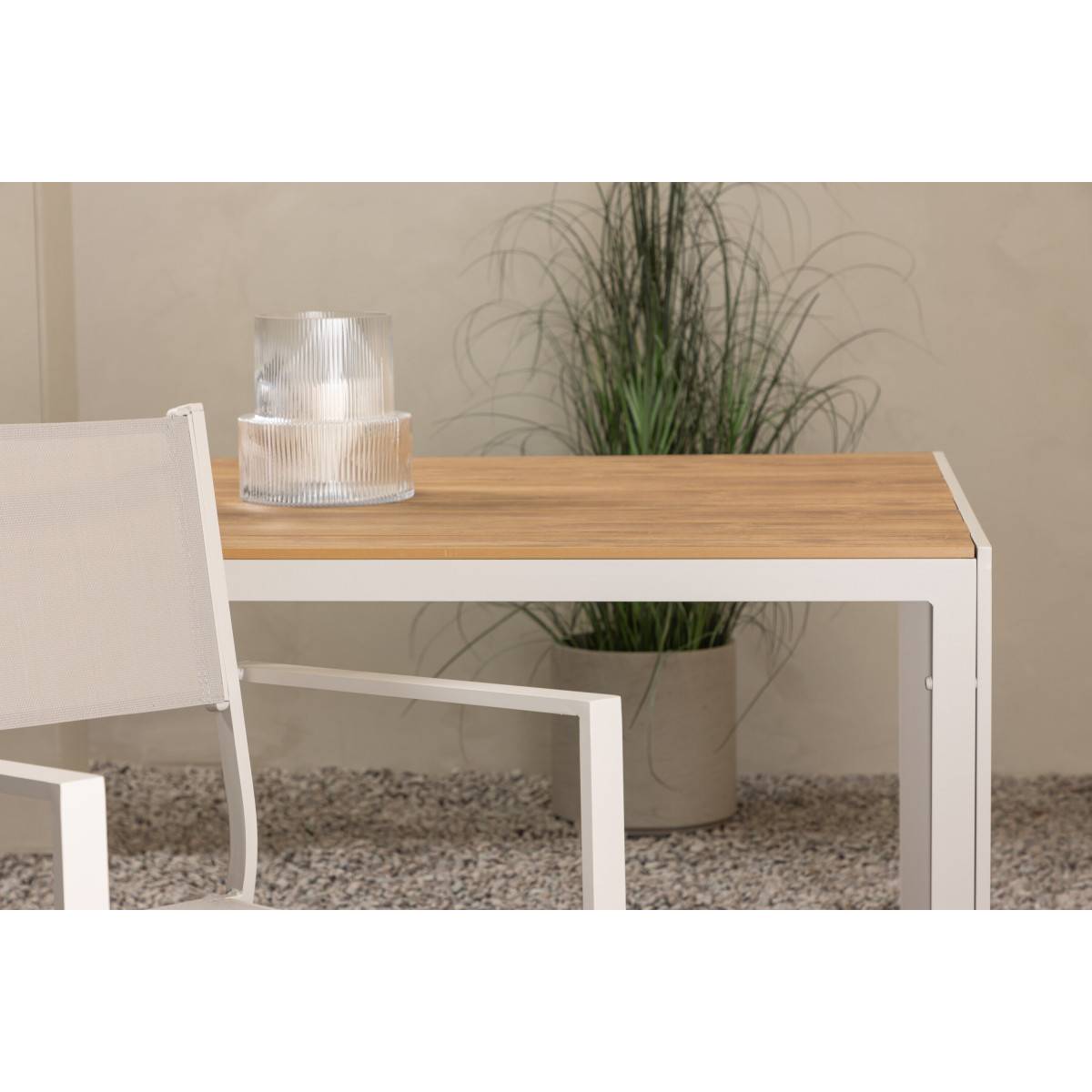 Paris Prix - Table de Jardin "Break" 205cm Beige & Naturel - Image 9
