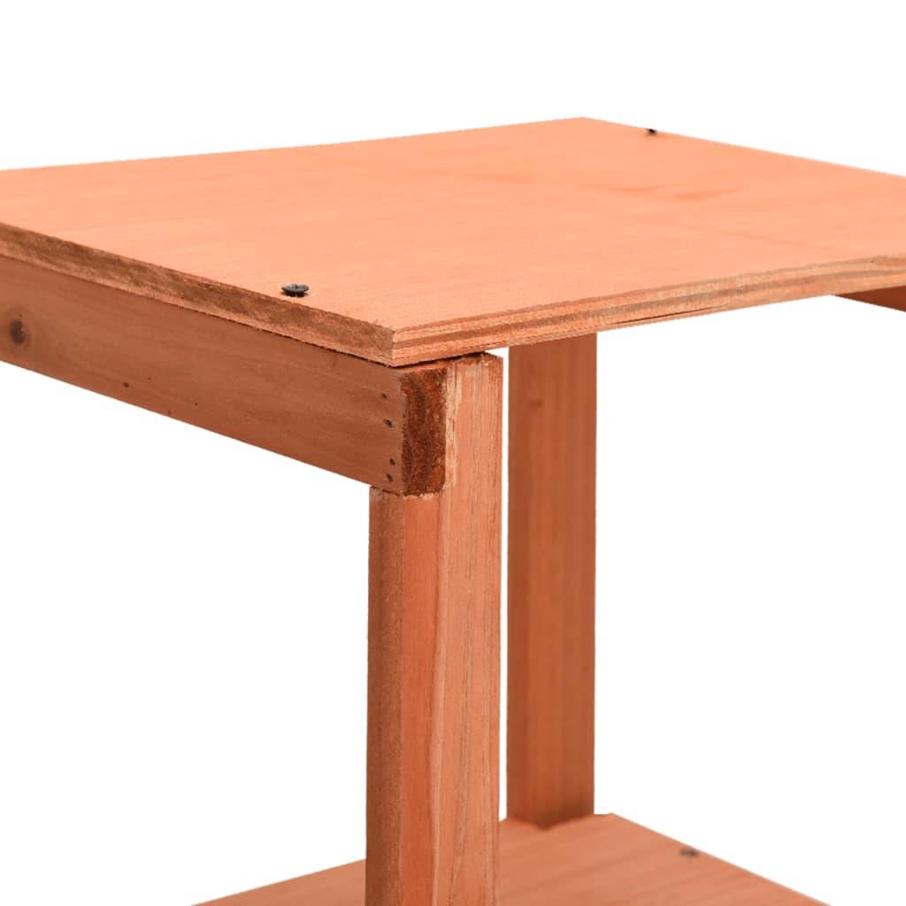 Helloshop26 - Abri de jardin cabane cabanon maison de stockage remise extérieur hangar outils robuste 136 x 75 x 160 cm Bois de sapin massif marron - Image 7