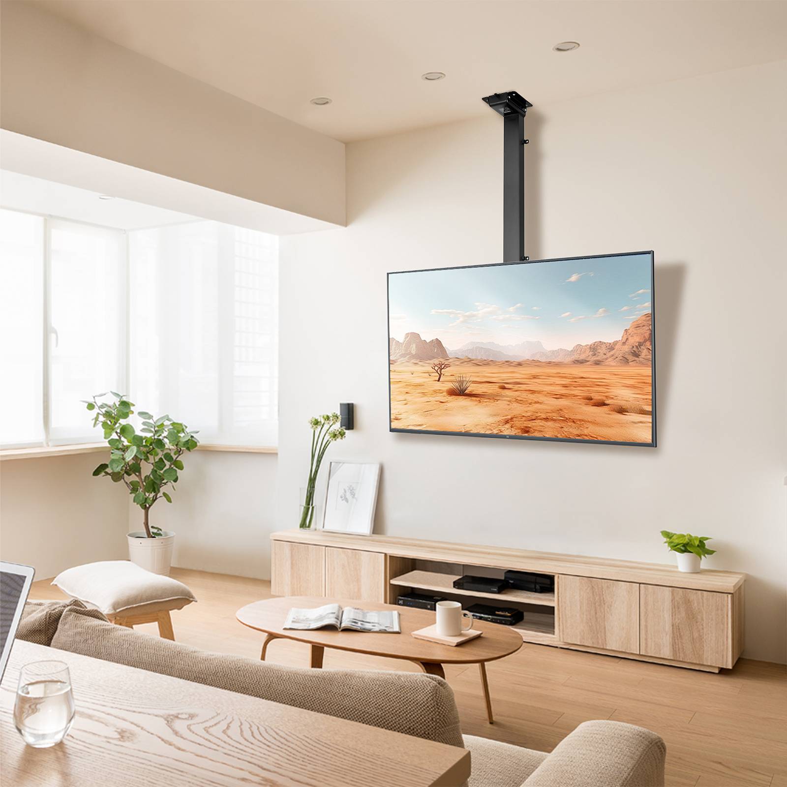 VEVOR Support TV Plafond Motorisé pour Écran 32-55 po/81,3-140 cm Réglable - Image 8