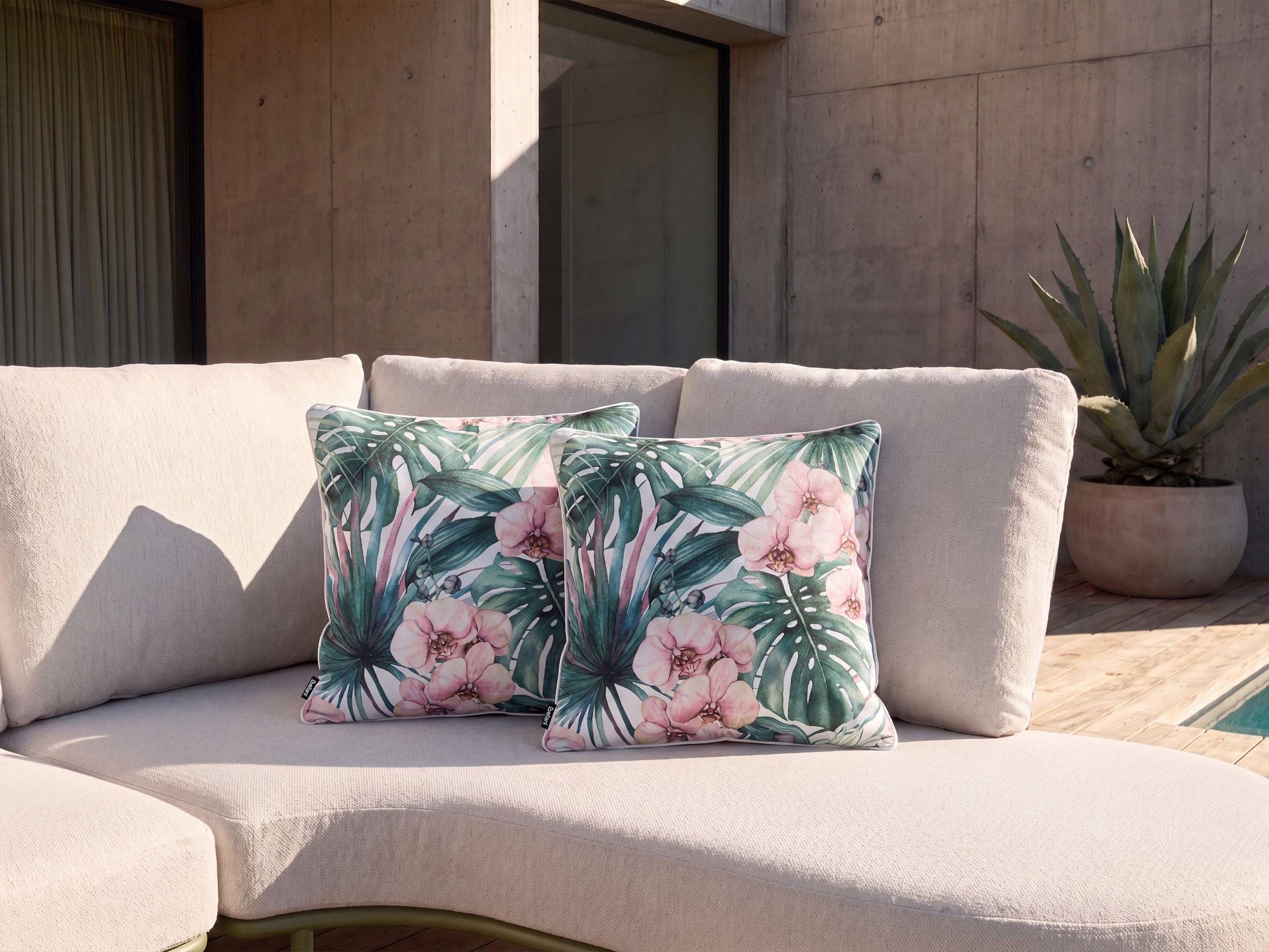 Beliani - Coussin d'extérieur Polyester Vert ALLAMANDA - 45x45x10- Beliani - Image 1
