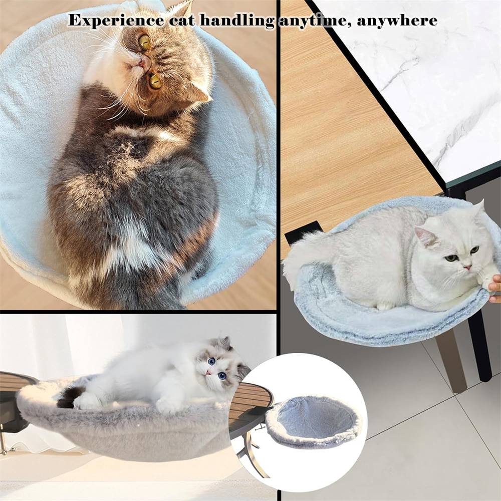 MCBOSON Lit de bureau pour chat en hamac réglable Tenue de rechange blanche - Image 6