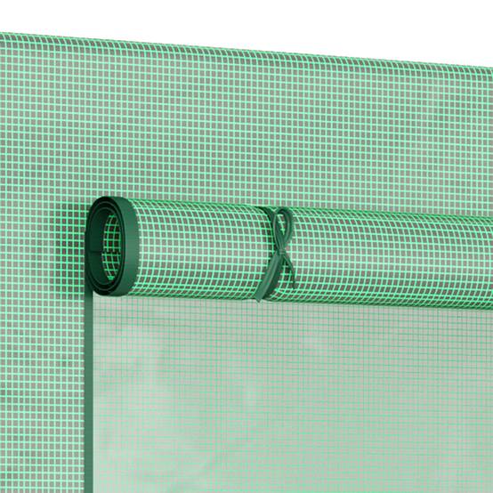 Serre de Jardin Acier pour Tomates et Fleurs avec Porte Enroulable 200x76x168 cm Vert - ComfortXL Outdoor Living - Image 10