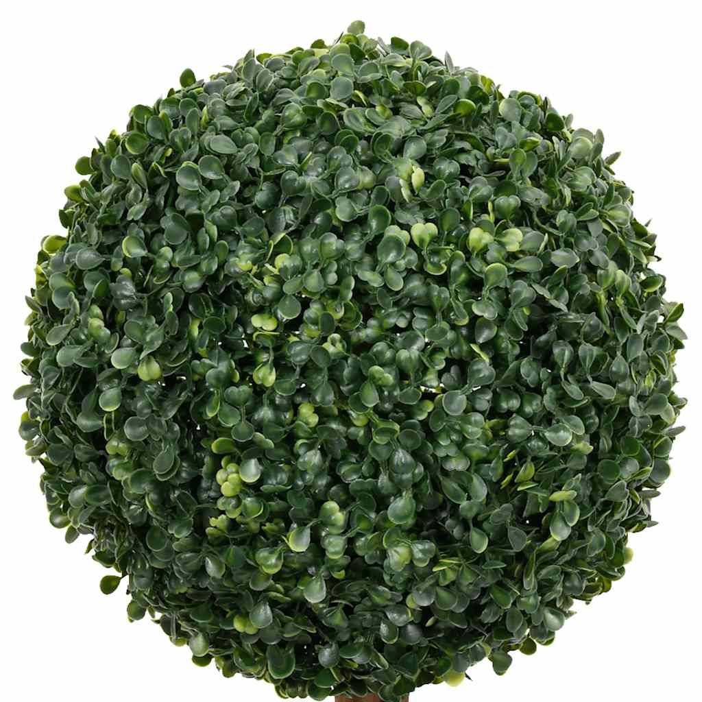 Buis artificiel polyéthylène et bois vert 25 x 25 x 119 cm - PANGIVO - Image 3