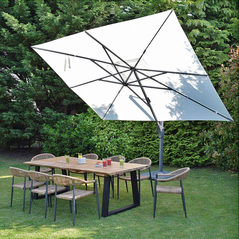 Parasol déporté écru 4x3 m Neptunia - Gecko Jardin - Image 8