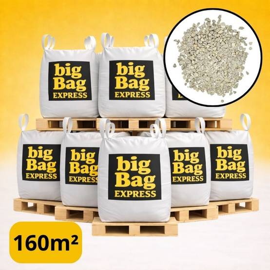 PACK 8 X BIG BAG de +/- 1,5T ≃ 160M² Gravillon “Grain de Riz” Beige Ø 4/6 mm - Livraison PREMIUM - Image 1