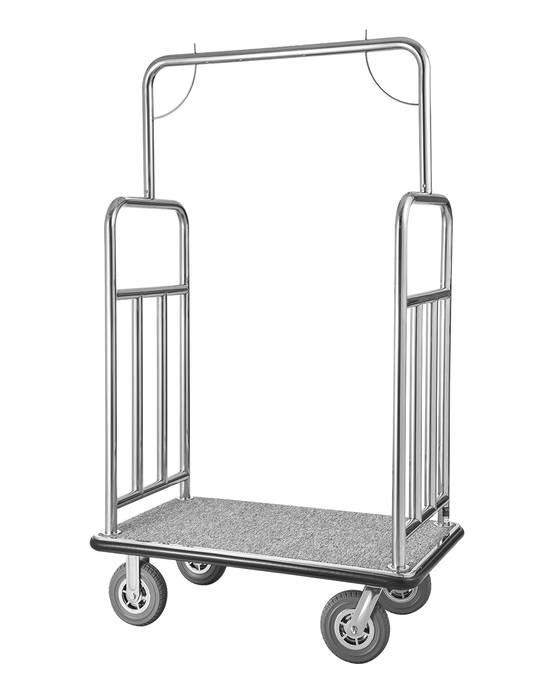 VEVOR Chariot Porte Bagages Hôtel Plate-forme 544 kg Finition Acier Inox Brossé - Image 1