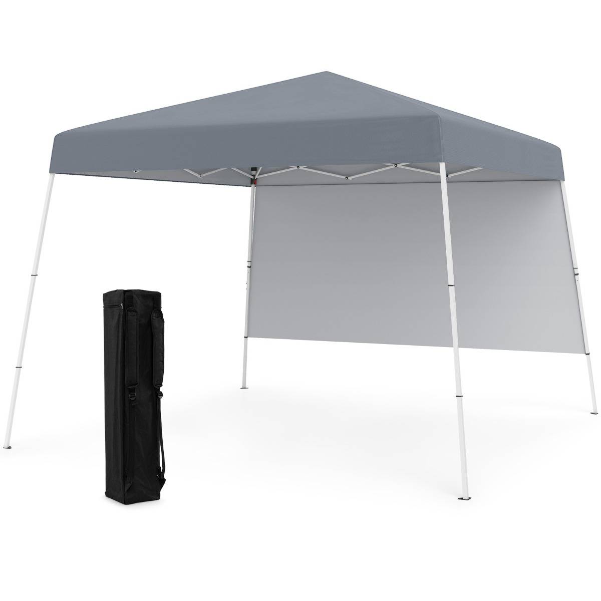 Tonnelle de Jardin 3x3M Tente Réception Pliant avec Sac à Dos Portable Protection Solaire Gris - Image 1