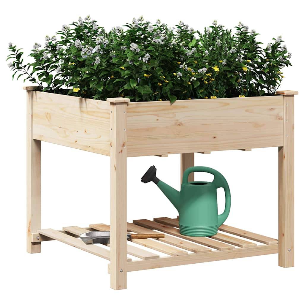 Cache-pot, Pot De Fleurs avec étagère Beige 90 x 90 x 76.5 cm g375 - Image 3