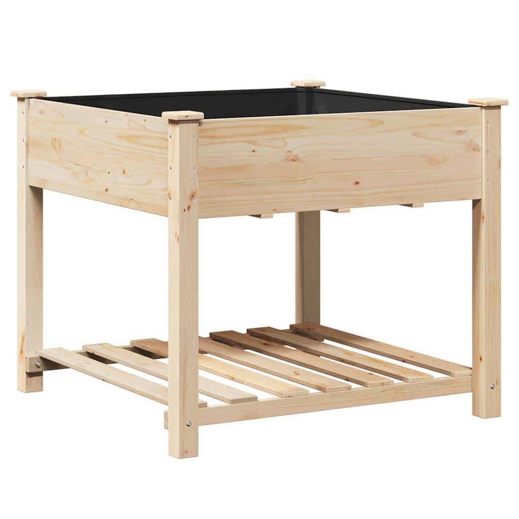 Cache-pot, Pot De Fleurs avec étagère Beige 90 x 90 x 76.5 cm g375 - Image 1