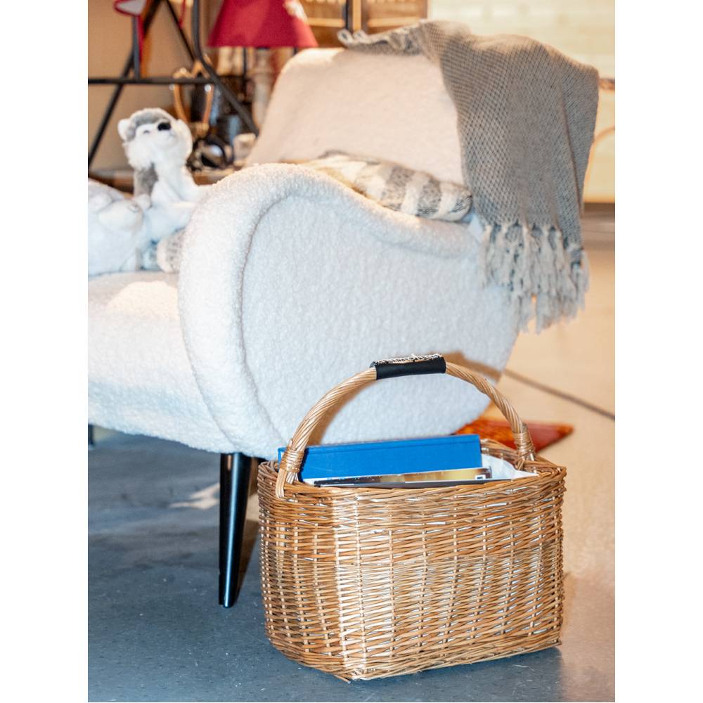 Aubry Gaspard - Panier rectangulaire en osier et coton - Image 2