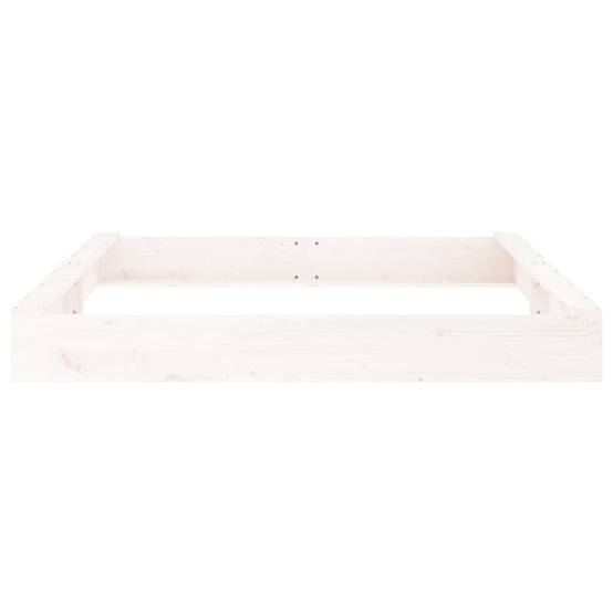 Bac à sable - Maison de jeu pour enfants avec sièges blanc carré bois de pin massif-JU12113 - Image 5
