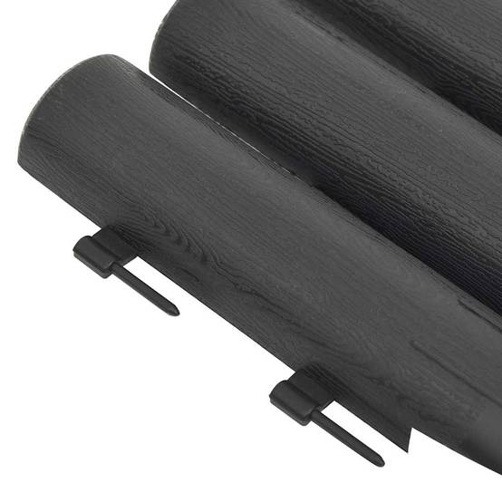 Bordure de pelouse effet rondins plastique aménagement 10m anthracite - ComfortXL Outdoor Living - Image 5