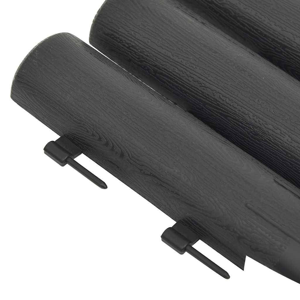 Bordure de pelouse effet rondins plastique aménagement 10m anthracite - ComfortXL Outdoor Living - Image 5