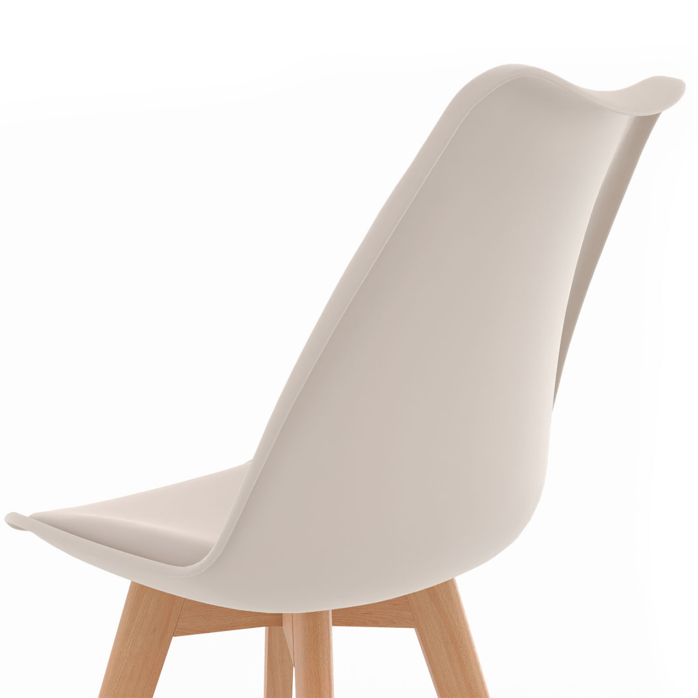 Lot de 6 chaises scandinaves SARA mix color gris foncé x2, terracotta x2, beige x2 - Image 6