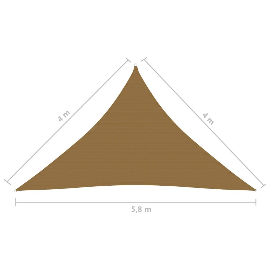 Helloshop26 - Voile toile d'ombrage parasol 160 g/m² PEHD 4 x 4 x 5,8 m taupe - Image 6