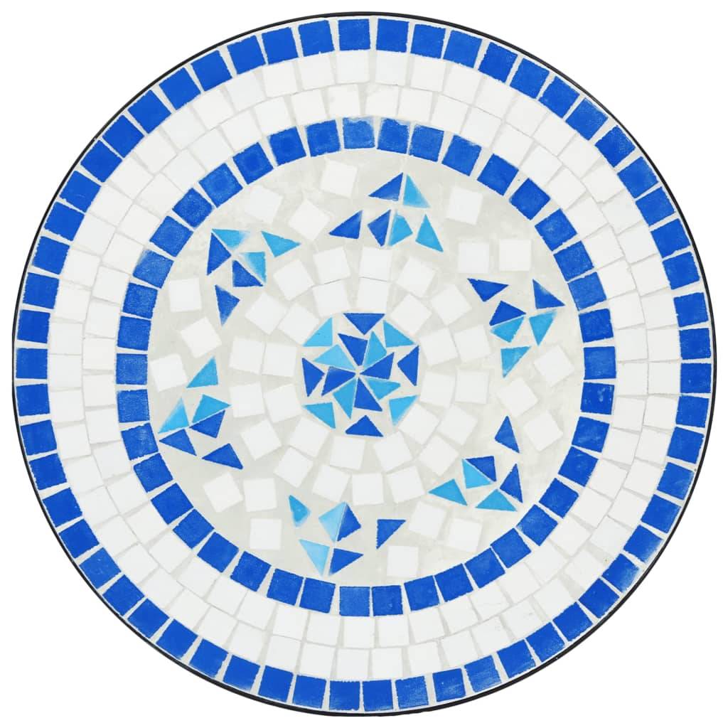 Maison Chic - Ensemble de bistro - Salon De Jardin mosaïque bleu et blanc fer et céramique MI735 - Image 6