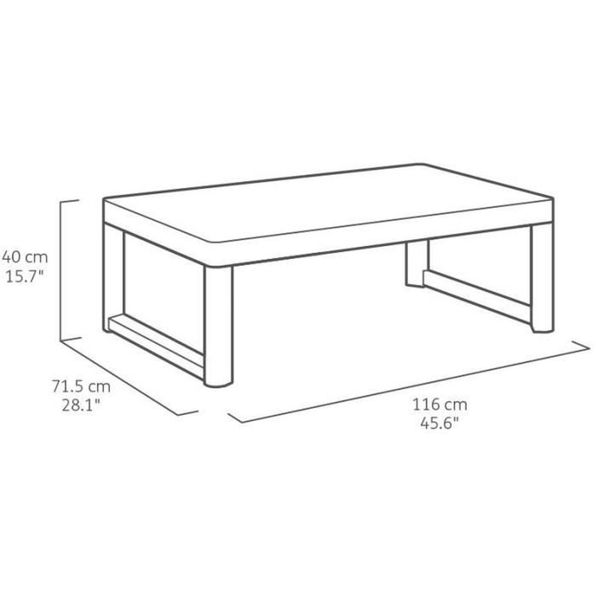 Salon d’angle extérieur 6 places gris graphite avec table basse 2 positions - ALLIBERT by KETER - Image 7