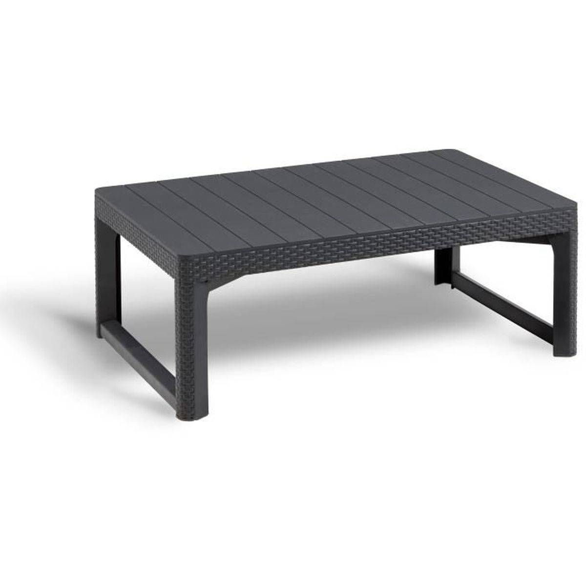 Salon d’angle extérieur 6 places gris graphite avec table basse 2 positions - ALLIBERT by KETER - Image 4