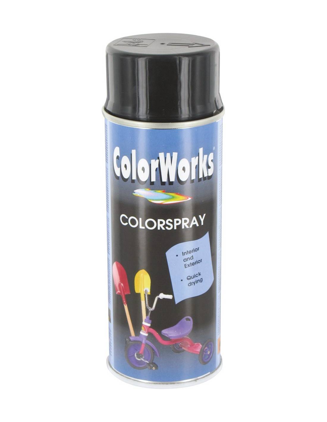 Peinture Aérosol Noir Brillant Finition Brillante éclatante Et Durable - Colorworks