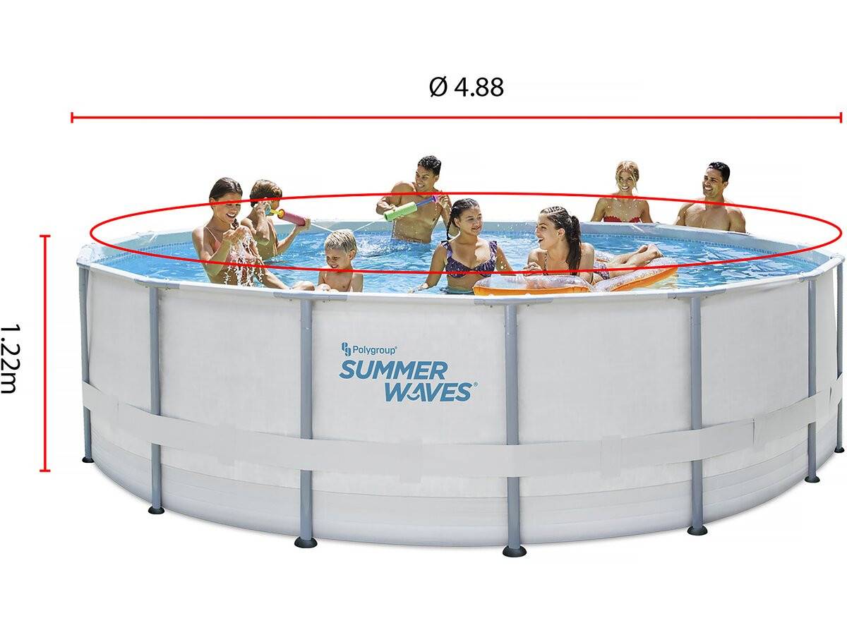 Piscine Hors-sol Tubulaire "elite" - ø 4.88 X 1.22 M -habitat Et Jardin - Image 3