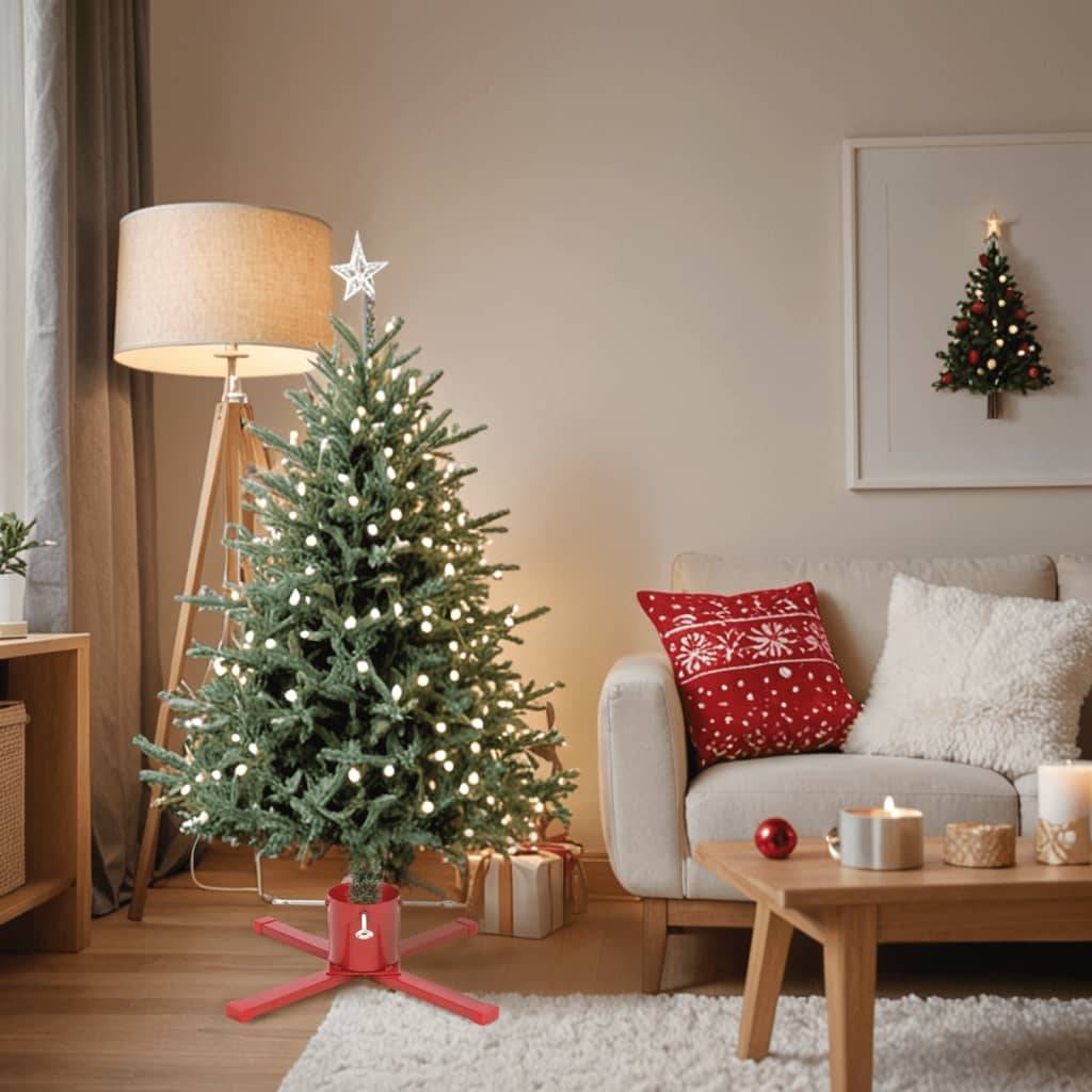 Pied de Sapin - Support de sapin de Noël - Base de Sapin rouge 61x61x15,5 cm - Image 2
