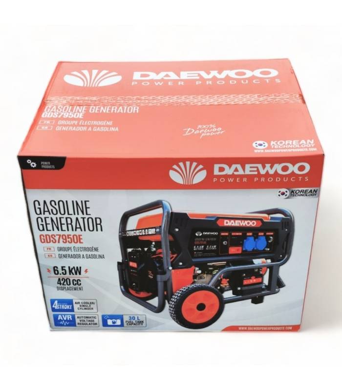 Groupe électrogène à essence 6500W, démarrage électrique, Régulateur AVR  - DAEWOO GDS7950E - Image 10