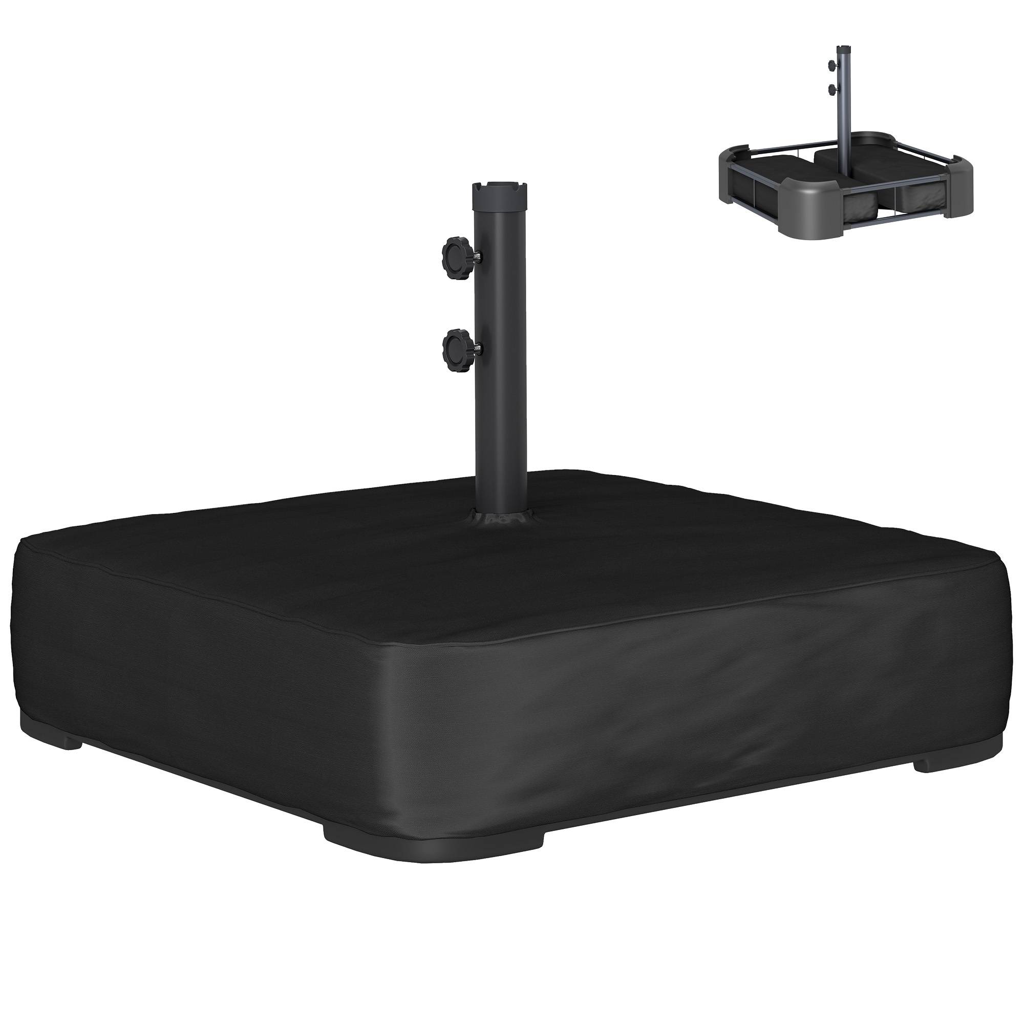 Pied de Parasol Lestage pour Parasol Déporté Remplissable Sable 90kg Mât Ø48mm Noir - ComfortXL Outdoor Living - Image 2