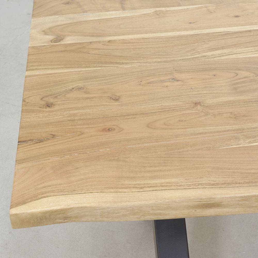 Aubry Gaspard - Table rectangulaire en acacia L220 Ep. 35mm - Image 3
