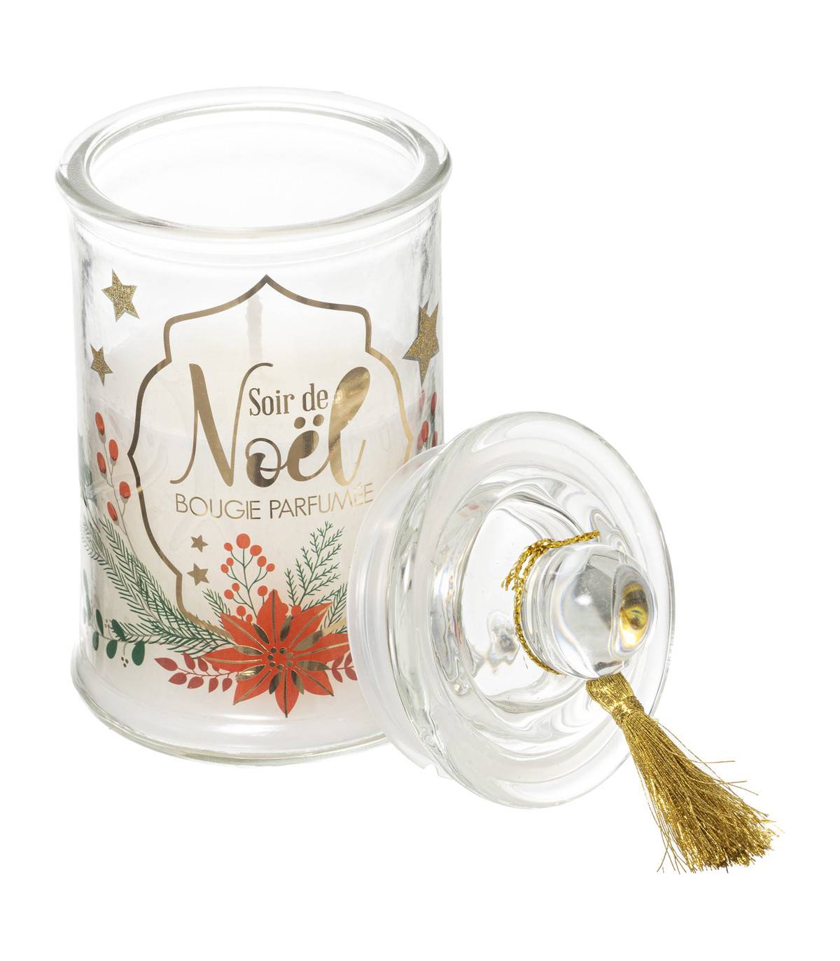 Bougie Parfumée dans Pot en Verre avec pompon 85G - Image 2