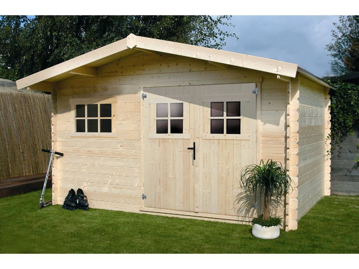 Abri Jardin Bois - 19,72 M² - 4.64 X 4.25 X 2,32 M - 28 Mm -habitat Et Jardin - Image 2