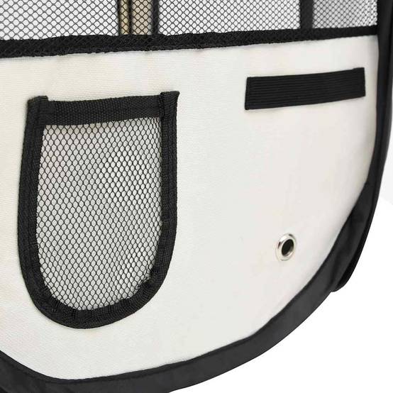 Parc pour chien pliable en tissu avec sac de transport pour voyage et maison Noir – ComfortXL Outdoor Living - Image 7
