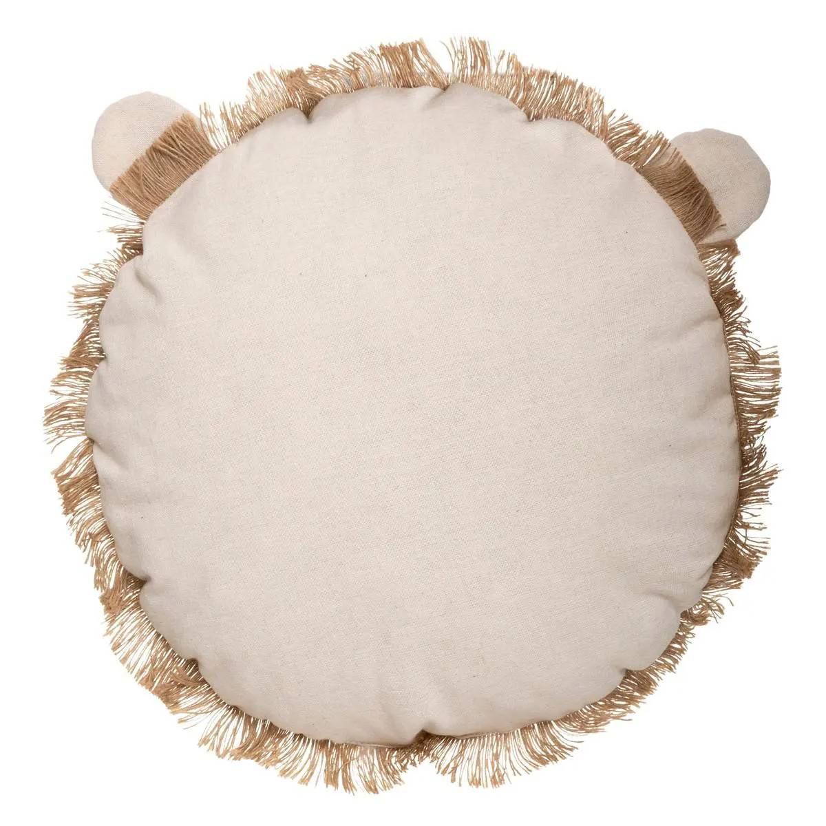 Coussin Déco "Lion Franges" 44cm Naturel - Image 2
