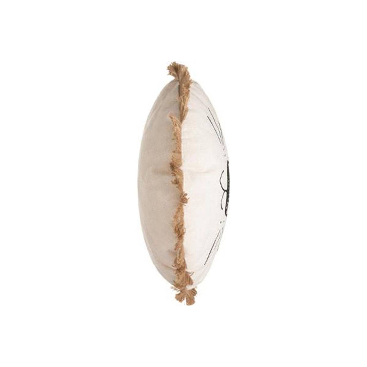 Coussin Déco "Lion Franges" 44cm Naturel - Image 3