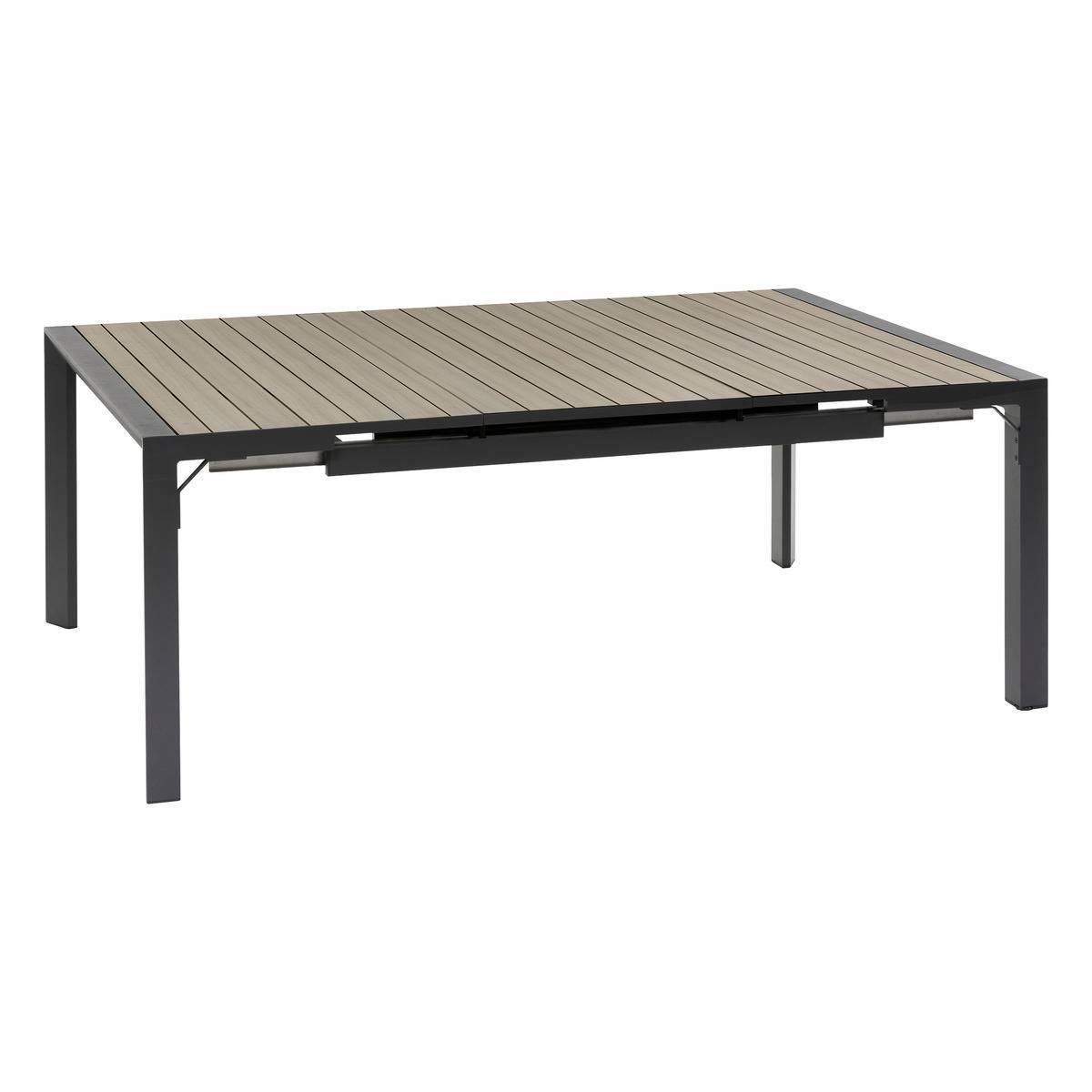Hesperide - Table de jardin extensible "Évasion" en aluminium seigle & graphite traité époxy 10 places Hespéride - Image 2