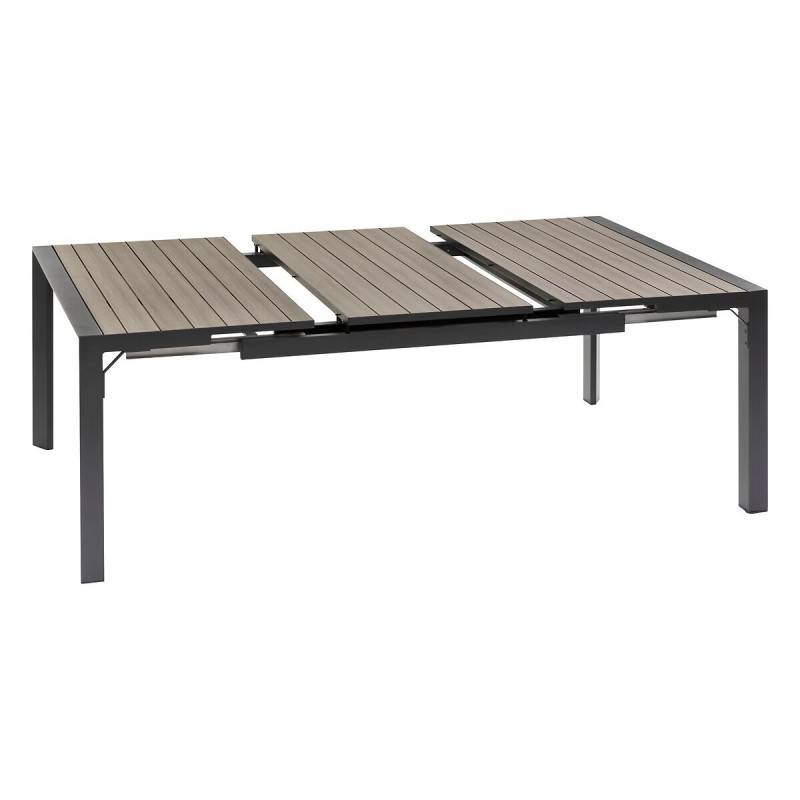 Hesperide - Table de jardin extensible "Évasion" en aluminium seigle & graphite traité époxy 10 places Hespéride - Image 5