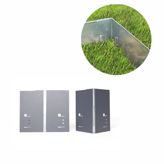 Coin Alu/Zinc pour Bordure de Jardin 18,5cm, sans couleur, Green-split - Image 2