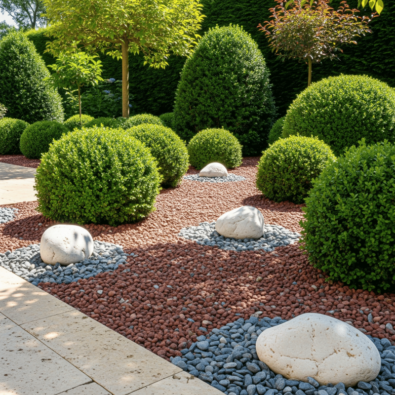 Pouzzolane rouge 6/12 mm - Big Bag 1T (22 m²) - Rouge sombre  - Jardinex - Image 1
