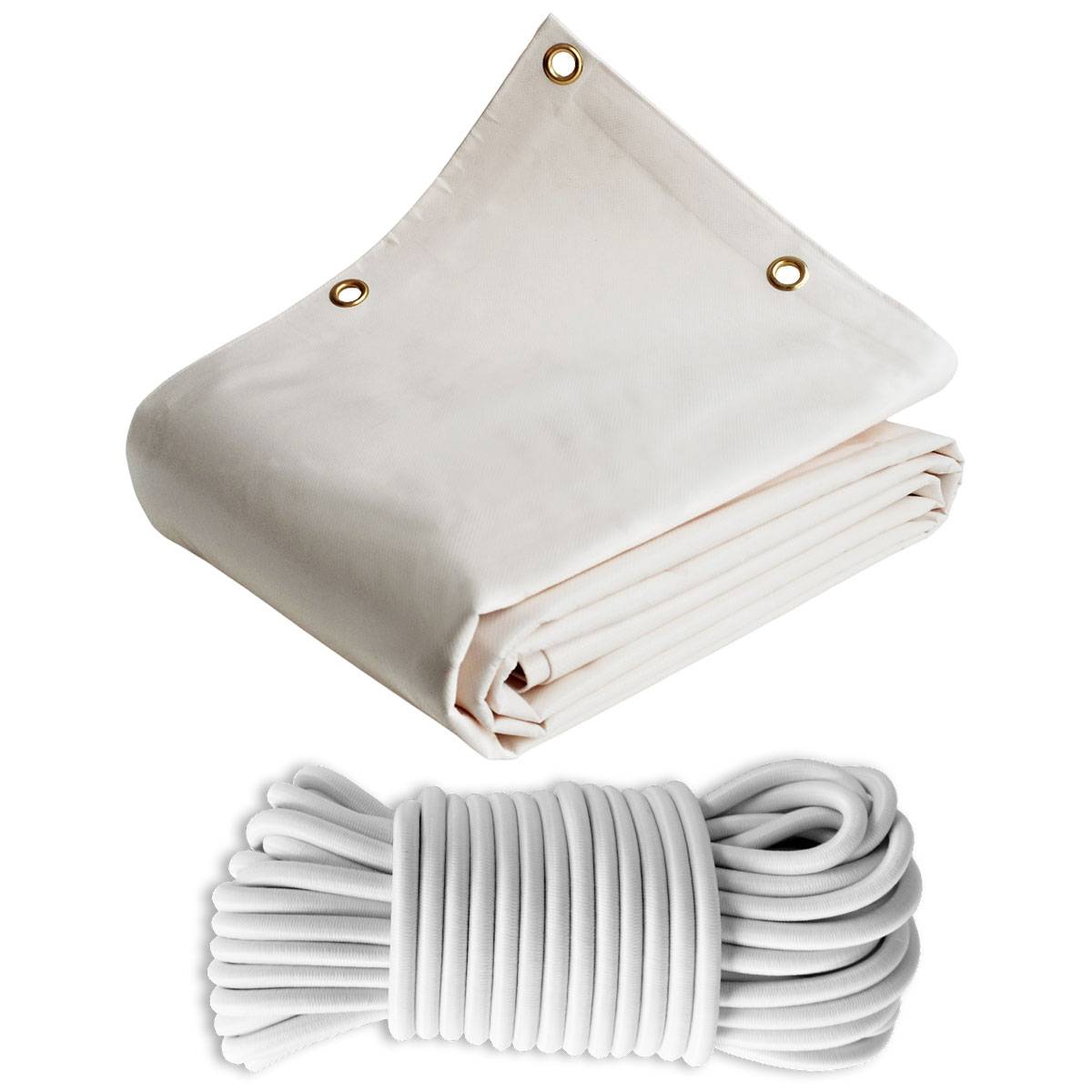 Tecplast - Pack Toile Pergola Blanc Crème 3x4 m + Sandow Blanc 20m - Bâche Pergola prête à poser LP640PR Garantie 8 ans TECPLAST - Image 1