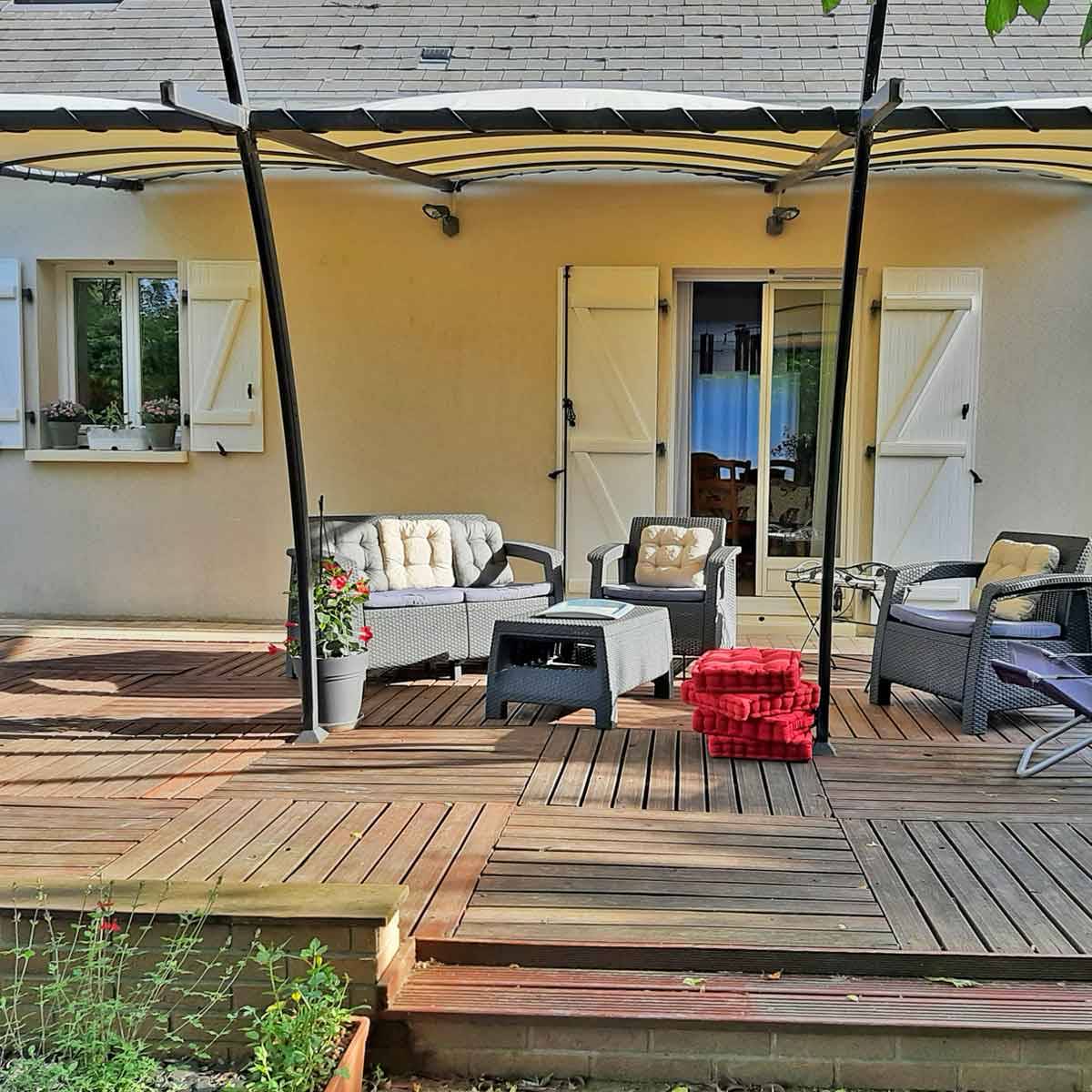 Tecplast - Pack Toile Pergola Blanc Crème 3x4 m + Sandow Blanc 20m - Bâche Pergola prête à poser LP640PR Garantie 8 ans TECPLAST - Image 3