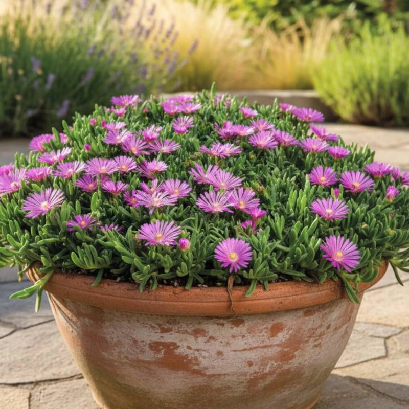 Delosperma ashtonii, Pourpier vivace à fleurs Rose/ - feuillage Persistant - Godet - 5/20 cm - Image 4