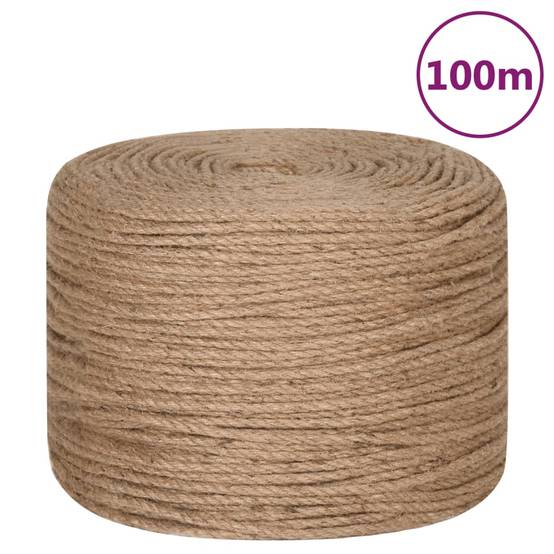 Corde de jute 100 m de long 8 mm d'épaisseur Maison Chic - Image 1
