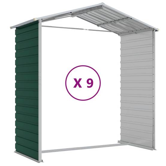 Vidaxl - Abri de jardin vert 191x810x198 cm acier galvanisé vidaXL 3188239 - Image 8