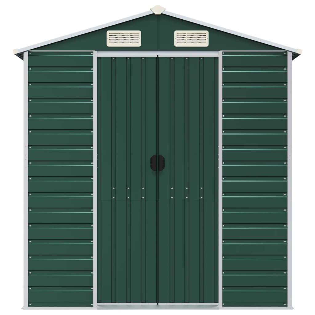 Vidaxl - Abri de jardin vert 191x810x198 cm acier galvanisé vidaXL 3188239 - Image 5