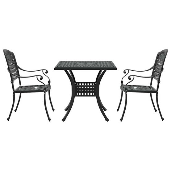 Ensemble de tables de jardin aluminium noir 80 x 80 x 75 cm - PANGIVO - Image 6
